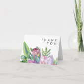 Farbenfrohe tropische Flora | Dankeschön Karte (Vorderseite)
