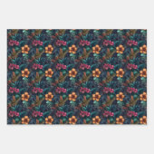 Farbenfrohe tropische Flora Geschenkpapier Set (Vorderseite)