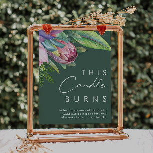 Farbenfrohe tropische Flora   Green This Candle Bu Poster