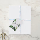 Farbenfrohe tropische Flora | Grünes Brautparty Geschenkanhänger (Mit Garn)