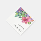 Farbenfrohe tropische Flora | Hochzeit von Napkins Serviette (Ecke)
