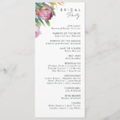 Farbenfrohe tropische Flora | Hochzeitsprogramm Programm (Rückseite)