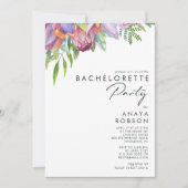 Farbenfrohe tropische Flora | JUNGGESELINNEN-ABSCH Einladung (Vorderseite)