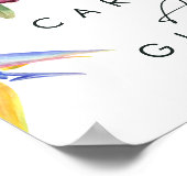 Farbenfrohe tropische Flora | Kartenzeichen Poster (Ecke)