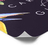 Farbenfrohe tropische Flora | Lila Karten und Gesc Poster (Ecke)