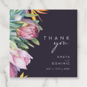 Farbenfrohe tropische Flora | Lila Vielen Dank Geschenkanhänger (Vorderseite)