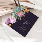 Farbenfrohe tropische Flora | Lila Vielen Dank Geschenkanhänger