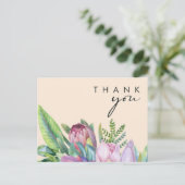 Farbenfrohe tropische Flora | Peach Wedding Vielen Postkarte (Stehend Vorderseite)