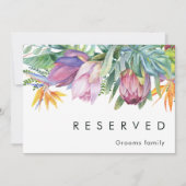 Farbenfrohe tropische Flora | Reserviertes Zeichen (Vorderseite)
