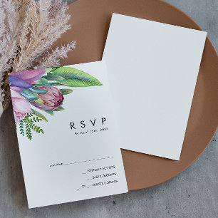Farbenfrohe tropische Flora RSVP-Karte RSVP Karte