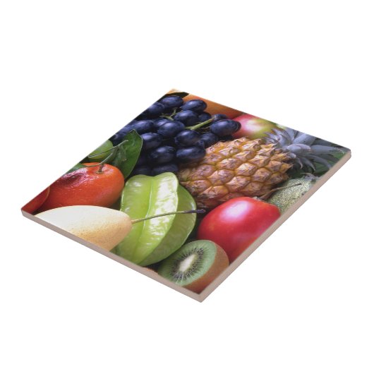 Farbenfrohe tropische Früchte Fliese (Seite)