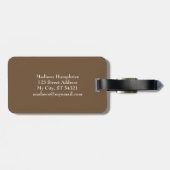 Farbenfrohe tropische Früchte Monogramm Gepäckanhänger (Rückseite horizontal)