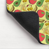 Farbenfrohe tropische Früchte nahtlos Muster Mousepad (Ecke)