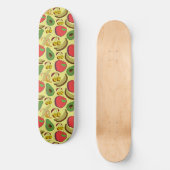 Farbenfrohe tropische Früchte nahtlos Muster Skateboard (Vorderseite)