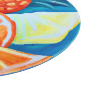 Farbenfrohe tropische Früchte Schneidebrett (Ecke)