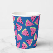 Farbenfrohe tropische Früchte Wassermelone Muster Pappbecher (Links)