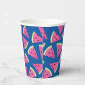 Farbenfrohe tropische Früchte Wassermelone Muster Pappbecher (Rechts)