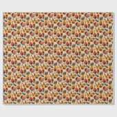 Farbenfrohe tropische Fruchtmischung Muster Geschenkpapier (Flach)