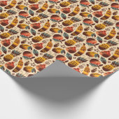 Farbenfrohe tropische Fruchtmischung Muster Geschenkpapier (Ecke)