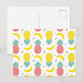 Farbenfrohe tropische Fruchtmuster Postkarte (Vorne/Hinten)