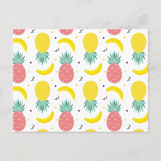 Farbenfrohe tropische Fruchtmuster Postkarte (Vorderseite)