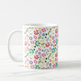 Farbenfrohe tropische Frühlingsblumen Kaffeetasse