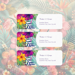 Farbenfrohe tropische hawaiianische Hochzeit