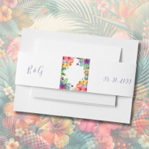 Farbenfrohe tropische hawaiianische Hochzeit