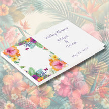 Farbenfrohe tropische hawaiianische Hochzeit
