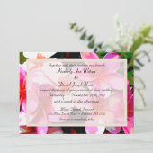 Farbenfrohe Tropische Hochzeit Einladung (Stehend Vorderseite)