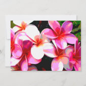 Farbenfrohe Tropische Hochzeit Einladung (Rückseite)