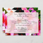 Farbenfrohe Tropische Hochzeit Einladung (Vorne/Hinten)