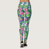 Farbenfrohe tropische Hunde Leggings (Rückseite)