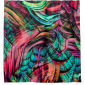 Farbenfrohe tropische Jungle Duschvorhang (Vorderseite)