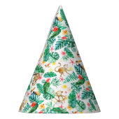 Farbenfrohe tropische Jungle-Tiermuster Partyhütchen (Links)