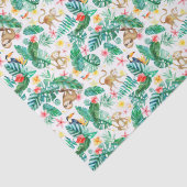 Farbenfrohe tropische Jungle-Tiermuster Seidenpapier (Detail)