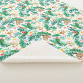 Farbenfrohe tropische Jungle-Tiermuster Sherpadecke (3/4)