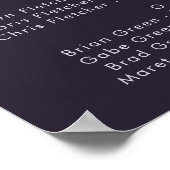 Farbenfrohe tropische Lila alphabetische Sitzgeleg Poster (Ecke)