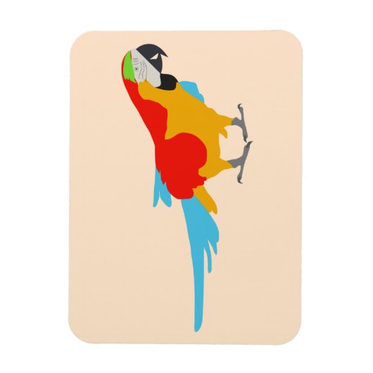 Farbenfrohe tropische Maca Magnet (Vertikal)