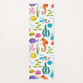 Farbenfrohe tropische Meerestiere und Tiermuster Yogamatte (Vorderseite)