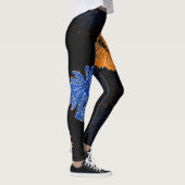 Farbenfrohe tropische Muster dunkler Foliage Leggings (Rechts)