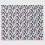 Farbenfrohe tropische Muster Geschenkpapier (Flach)