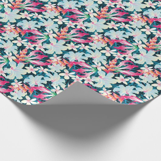 Farbenfrohe tropische Muster Geschenkpapier (Ecke)
