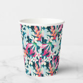 Farbenfrohe tropische Muster Pappbecher (Rechts)