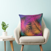 Farbenfrohe tropische Palmen Blätter Muster Schöne Kissen (Stuhl )