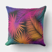 Farbenfrohe tropische Palmen Blätter Muster Schöne Kissen (Vorderseite)