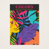 Farbenfrohe tropische Palmen Blätter Ohrringe Besi (Vorderseite)