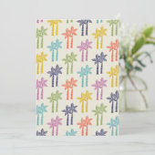 Farbenfrohe tropische Palmenbaummuster Einladung (Stehend Vorderseite)