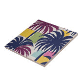 Farbenfrohe tropische Palmenbaummuster Fliese (Seite)