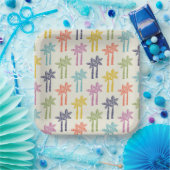 Farbenfrohe tropische Palmenbaummuster Pappteller (Party)